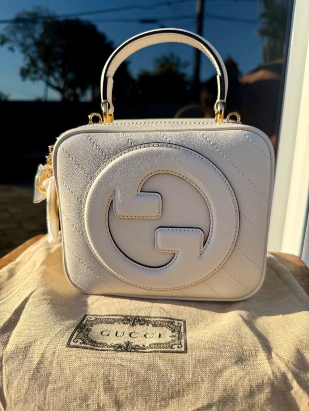 Gucci Top Handle Leather Crossbody Bag - Picture 2 of 7